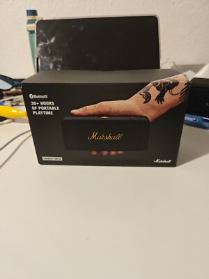 MARSHALL MARSHALL Emberton II Bluetooth Lautsprecher Black and Brass Wasserfes