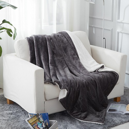 Manta Sherpa Lanzamiento Cama Difusa Lanza Manta Reversible para Sofá - Imagen 10 de 35