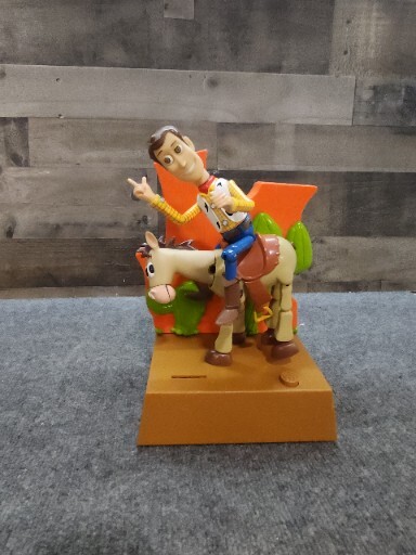 WOODY TALK'N BANK トイ・ストーリー 2 Disney Pixar Toy Story 2 Talk'n Bank Woody & Bullseye No Hat, Tail