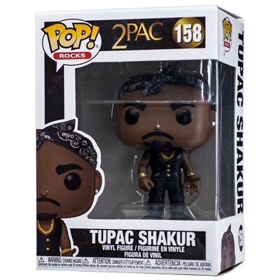 【箱付き】2Pac&Biggie Funkopop 152 158 2Pac Tupac Shakur With Vest/Bandana Funko Pop #158 Rocks Vinyl