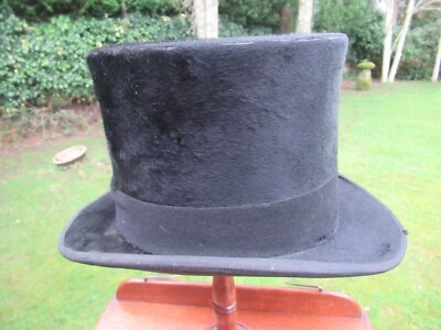 Vintage Silk Top Hat Small Size 6+3/4 by Christy`s London VGC+ Ascot - Image 1 of 4