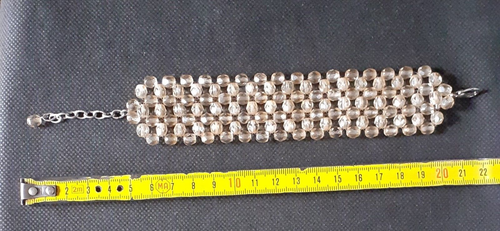 BRACCIALETTO DONNA CON PERLINE CON CHIUSURA A MOSCHETTONE Swarovski REGALI - Foto 3 di 7