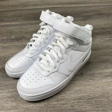 NIKE Court Borough Mid 2 Big Kids' Shoes WHITE 6Y CD7782-100 Display READ
