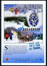 1998 Sugarbush ski area VT skiing skiers photos vintage travel print ad