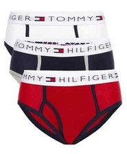 Tommy Hilfiger L108207 Boys 3-Pack Solid Briefs Size Small 6-7 