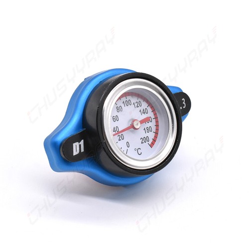 Universal Car Thermostatic Gauge Radiator Cap 1.3 Bar Big Head Water Temp Meter - Foto 14 di 17