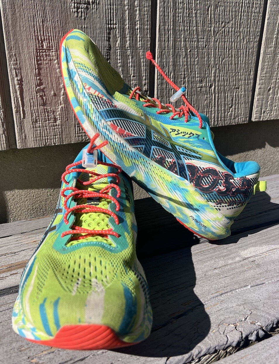 ASICS Noosa Tri 13 Color Pack - Hazard Green Digital Aqua 1011B021 Sz 11 *READ*