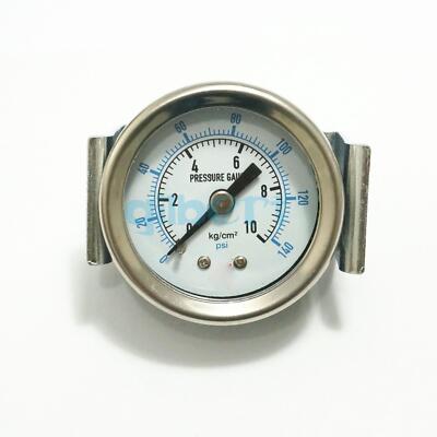 0-140 PSI Air Compressor Pressure Gauge 40mm Face Axial Mount With Bracket G1/8''