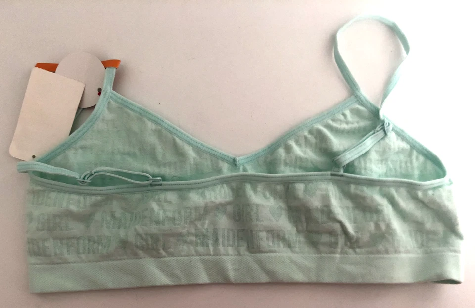 NWT Girls XL MAIDENFORM GIRL Mint Mist Green BRALETTE BRA 4378 Leisure Sport - Image 2 of 4