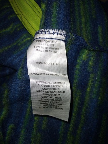 Eddie Bauer Kids Blue & Green Full Zip Up Fleece Jacket Sz Small 7/8 - Picture 5 of 6