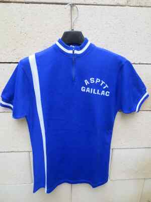 Maillot Cycliste Vintage 70's – Made In France – Acrylique Rouge – Taille L