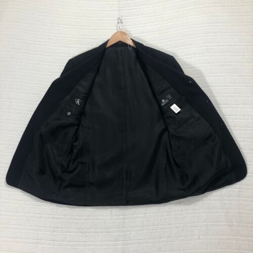 Traje Completo Chaqueta Calvin Klein 100% Lana Laine Negro Talla 40S Pantalones Talla 32W 30L - Imagen 5 de 10