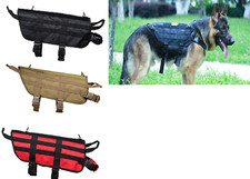 VISM K9 Tactical Dog Vest Harness Dog Collar 2 Sizes Med-Large