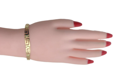 Versace Gold-Tone Women\'s Square Bracelet ? authentic New Ladies Versace pattern Link Bracelet New Real 14K Yellow  main image 3