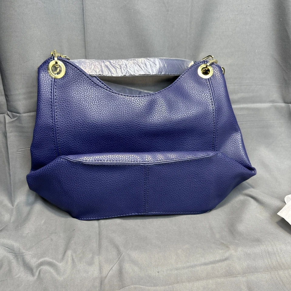 Bolsa tote Michael Kors Hamilton grande NS azul carvão ombro/transversal - com ouro - Imagem 2 de 4