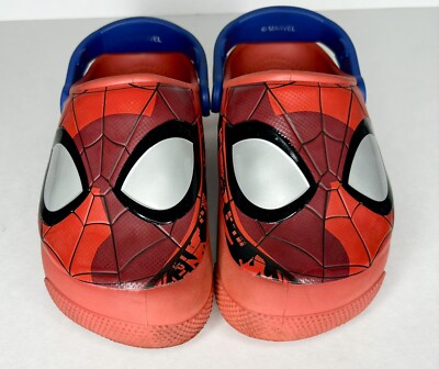 Crocs Fun Lab Light Up Spiderman Eyes Red Size J2 Boys