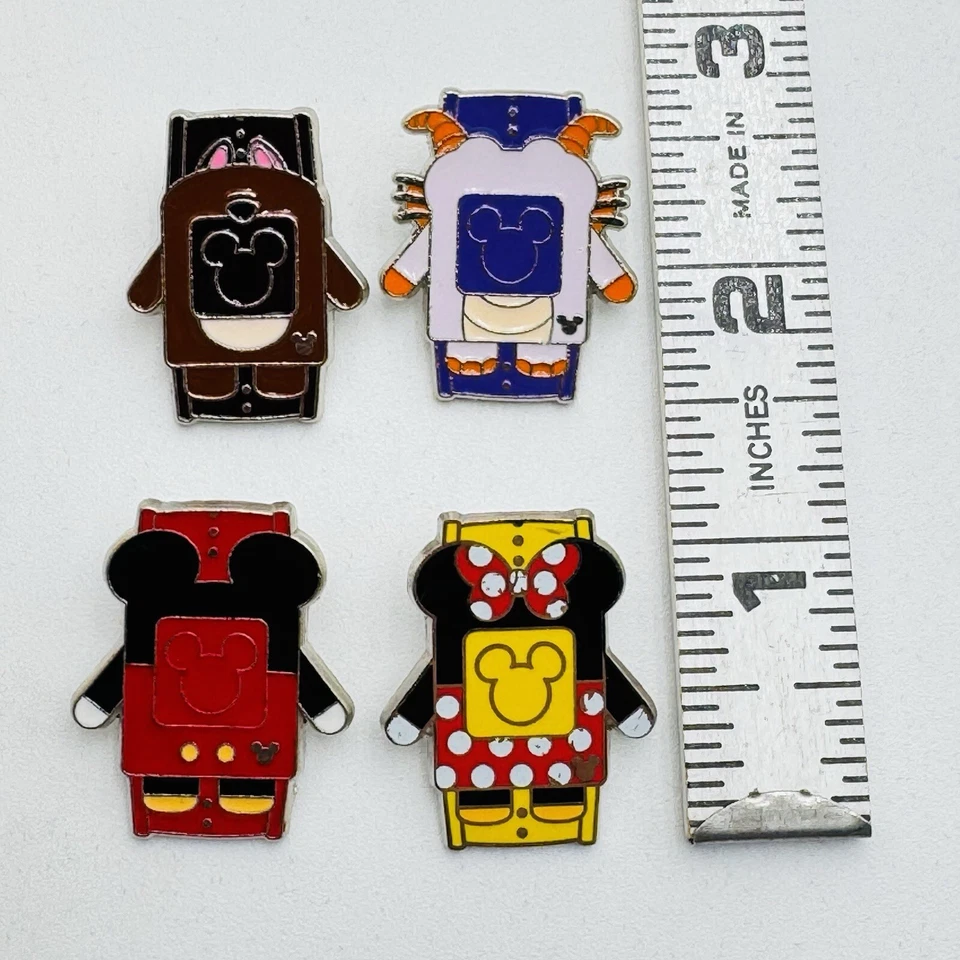 Disney Magic Band 2014 Hidden Mickey Pins Set Of 4 Figment Minnie Chip - Image 3 of 4