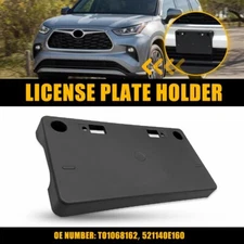 For Toyota Highlander 20-24 Front Bumper License Plate Bracket Tag Holder Mount