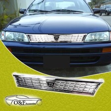 For 1993 1997 Toyota Corolla Jdm Grill Chrome Style Front Upper Bumper Grille