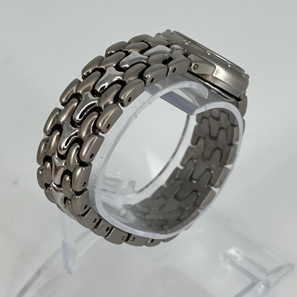 Reloj para mujer Bijoux Terner 22 mm delgado tono plateado esfera gris ¡NUEVA BATERÍA FUNCIONA! Foto 4 de 4