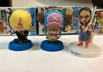 3 Figuren Gashapon Lot Stock ONE PIECE SANJI+TONY TONY CHOPPER+NICO ROBIN 4cm