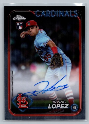 2024 Topps Chrome Update #RA-IL Irving Lopez Autographs St. Louis Cardinals - 第 1/2 張圖片