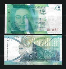 GIBRALTAR 5 Pounds 2020 (2021), New Type, P-42, Pack Fresh UNC, QEII Type