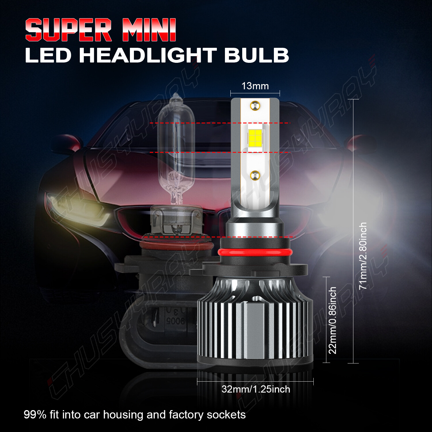 For Mercedes Benz SLR McLaren 2005-2009 LED Headlight 9005+D2S Hi&Low Beam Bulbs