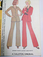 Shirt Jacket Pants 12 McCalls 3818 Sewing Pattern UC VTG Halston Carefree Fitted