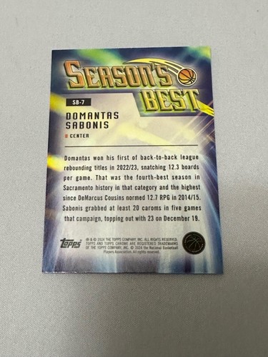 2023-24 Topps Chrome Basketball Season's Best Pick Your Player (FS+%) Up 1/20 - Picture 9 of 15
