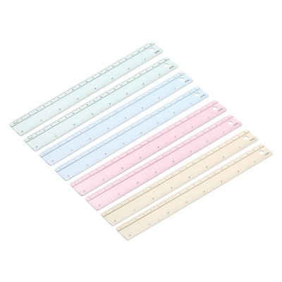 Metalllineal 8 Zoll/20 cm 8 Stück für Aluminium, gerade, rosa/gelb/blau/grün