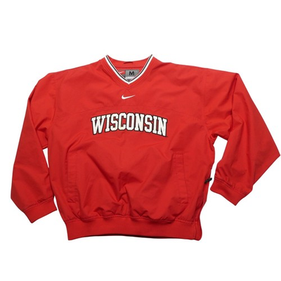 #ad #ad VINTAGE Wisconsin Badgers Jacket Mens Medium Red NCAA Football Nike Pullover $37.95