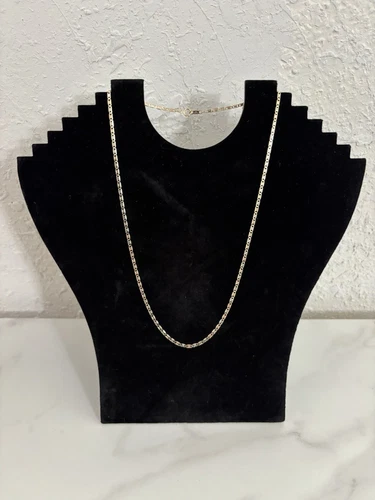 Collana catena maglia Valentino vero oro 10 carati tricolore misura 19 2 mm