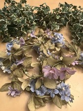 2 Artificial Floral Garland 6 Ft. - 1 Ivy & 1 Hydrangea For Decor/Crafts