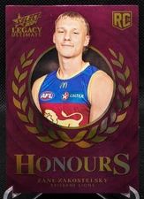 Zane Zakostelsky 2024 Select Legacy Ultimate H249 RC Honours /255