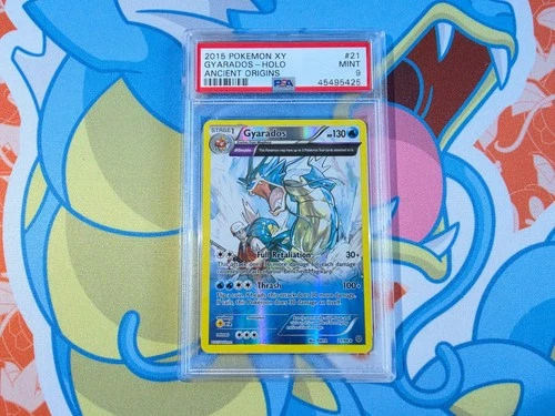 Gyarados - 2015 Pokemon XY Ancient Origins #21 Reverse Holo - PSA 9