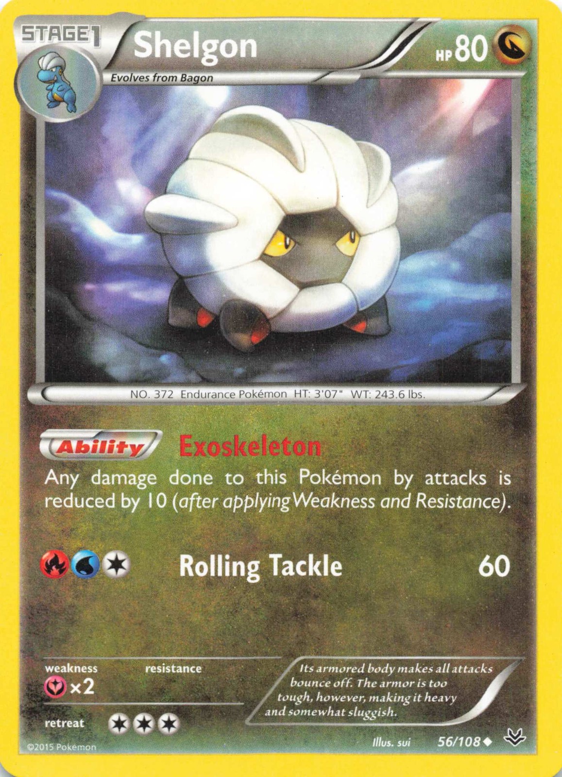 Shelgon Uncommon XY - Roaring Skies 56/108 LP