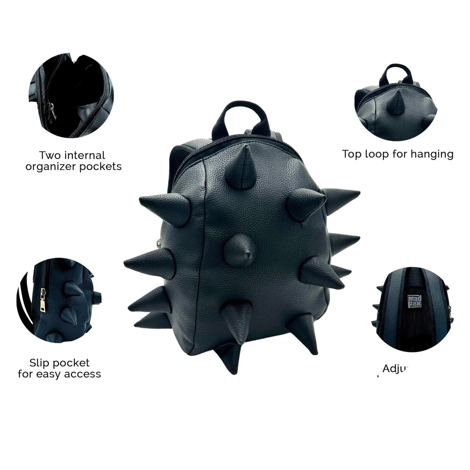 Получил ваш черный шип мини путешествий рюкзак | острый искусственной кожи сумка с шипами... - Изображение 4 из 4