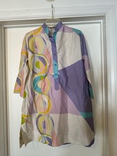Vintage Dress Catherine Ogust Penthouse Gallery Purple Geometric Design