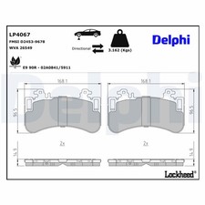Bremsbelagsatz Scheibenbremse DELPHI LP4067 für MERCEDES EQS V297 EQE V295 SUV