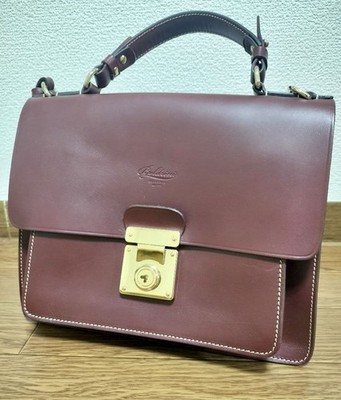 Echte Boldrini Selleria 2-Wege-Schultertasche Handtasche bordeauxfarbenes Rin...