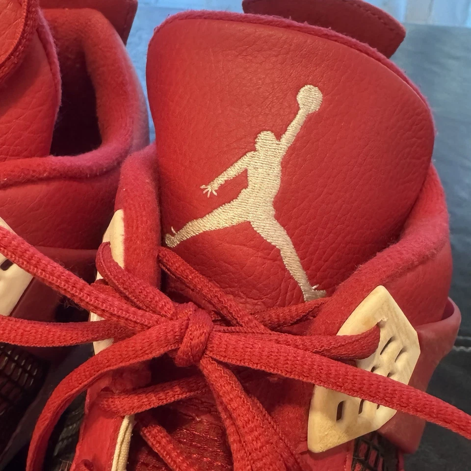 2015 Jordan IV masculino retrô MCS beisebol tamanho: 16 chuteiras vermelho academia 807709 601 - Imagem 4 de 4