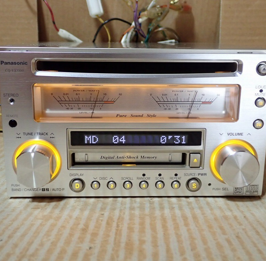 ラジオ・コンポ Panasonic CQ-VX5500 Panasonic CQ-VX5500D 2DIN Car audio Analog meter CD/MD