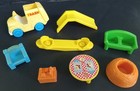 Rare Vintage Child Guidance CBS Playskool Sesame Street Set+Trash Truck Nest Etc