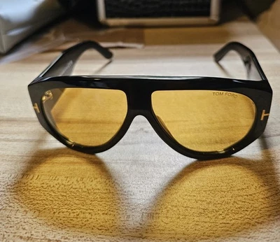 Tom Ford BRONSON FT 1044 SHINY BLACK/BROWN 60/12/140 men Sunglasses , No Box - Image 1 of 4