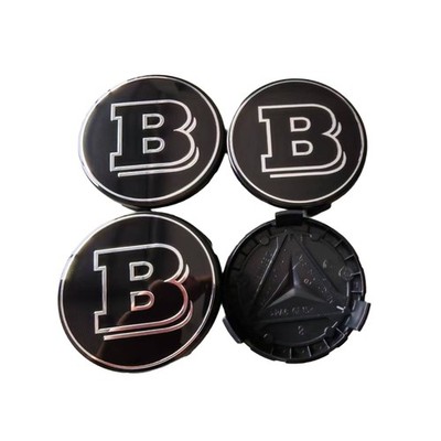 4x 75mm Für Mercedes-Benz Brabus Nabendeckel Felgendeckel Affalterbach schwarz