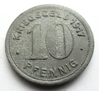 (499) RARE NOTGELD  COIN  10 PFENNIG - 1917 - CITY  OF ELBERFELD