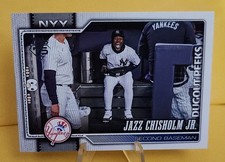 Jazz Chisholm Jr. Dugout Peeks #8 New York Yankees Baseball Card