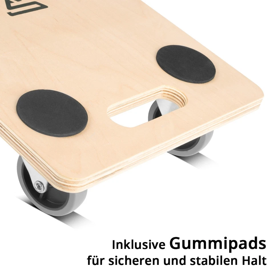 STAHLWERK Rollwagen 4er Set bis 250 kg 58x29 cm Rollbrett Transportroller - Bild 4 von 4