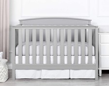 Crib Pleated Bed Skirt, 100 Egyptian Cotton 800 Thread Count, Mini Crib Size...